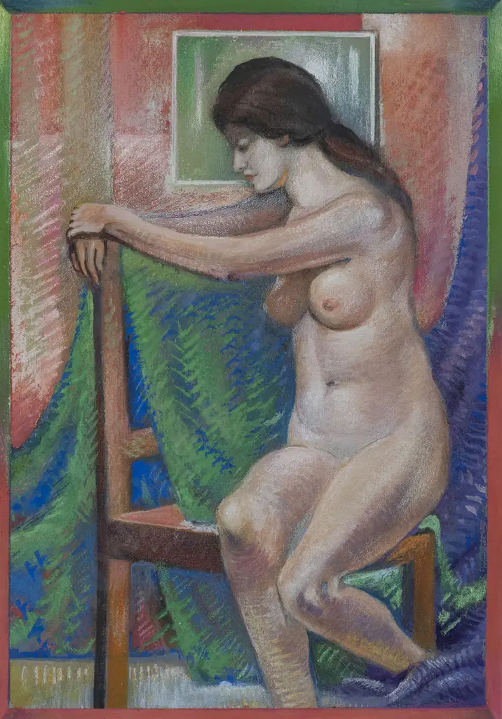 William James Reed (1908 - 1996) - Model Posed on Chair Image 1++