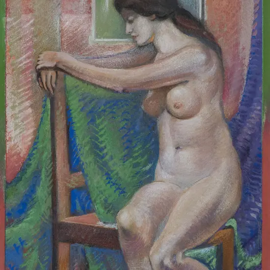 William James Reed (1908 - 1996) - Model Posed on Chair