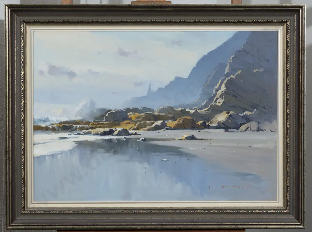John M. Crump (b 1943) - Ocean Beach Coromandel Image 1++