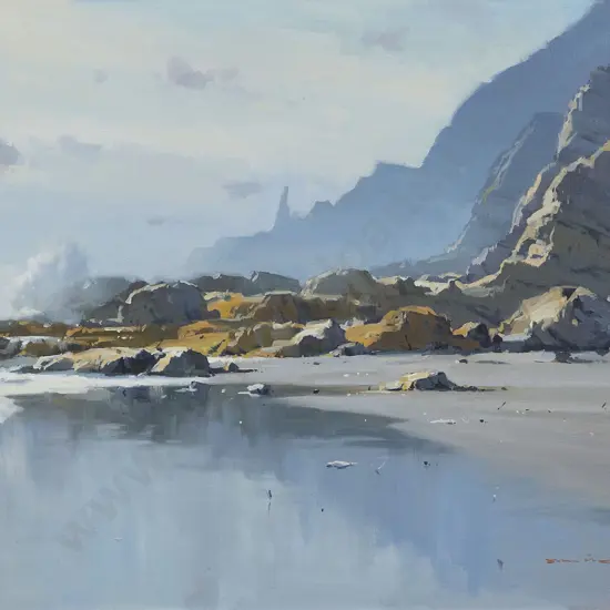 John M. Crump (b 1943) - Ocean Beach Coromandel