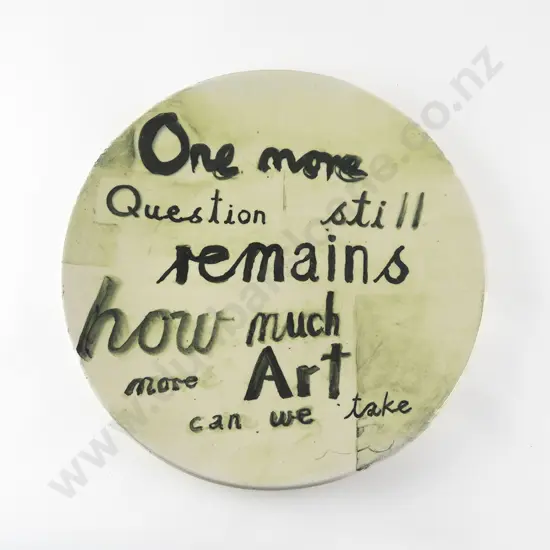 Scott McFarlane (b.1966) - One More Question Still Remains How Much More Art Can We Take