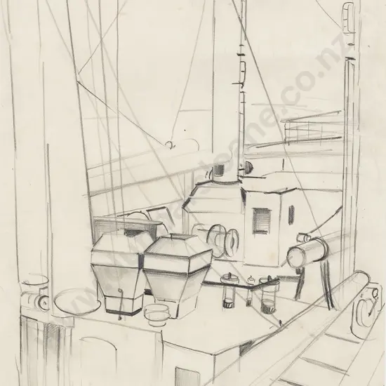 Louise Henderson (1902-1994) - Ship's Deck