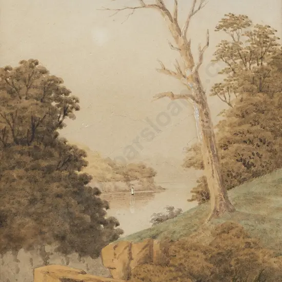 John Barr Clarke Hoyte (1835-1913) - Glimpse of a Lake