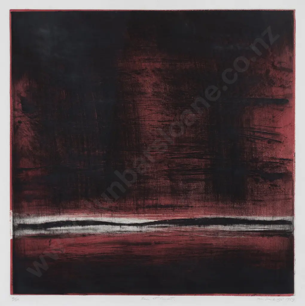 John Drawbridge (1930-2005) - Rain at Sunset Image 1++
