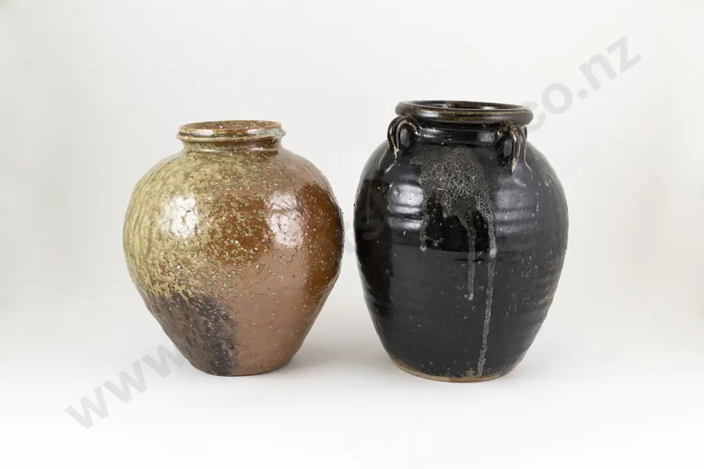 Andrew Van der Putten Vase Together With A Salt Glazed Vase Image 1++