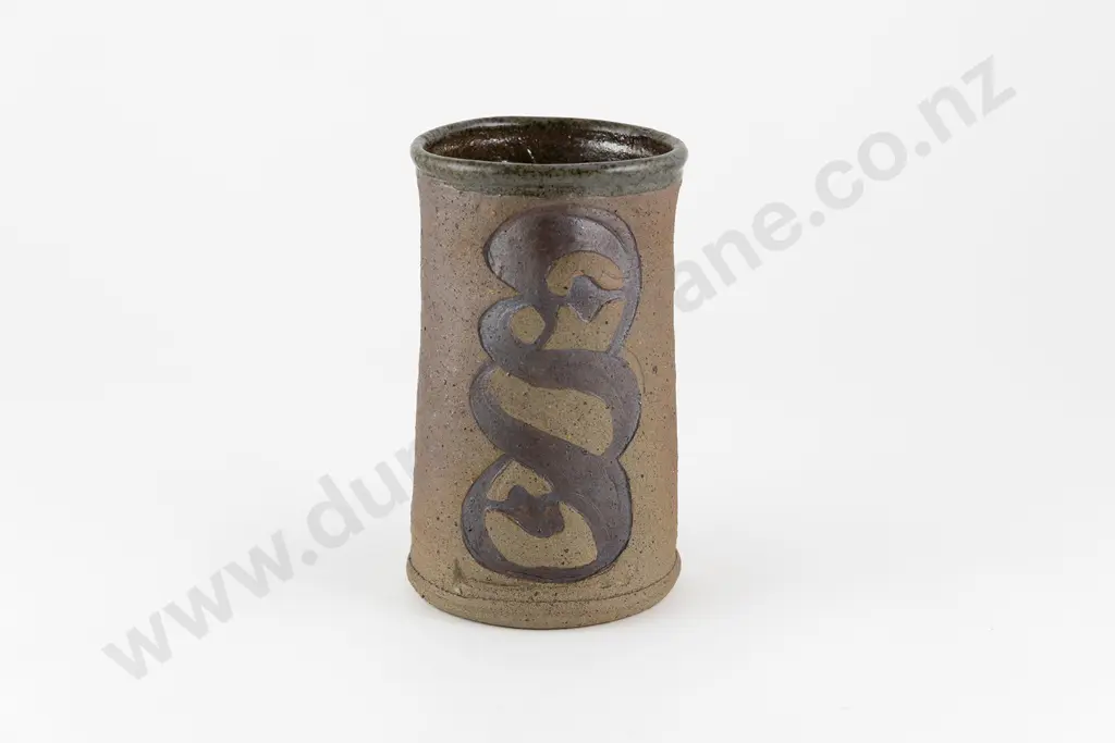 Barry Brickell Vase With Manaia Decoration Image 1++
