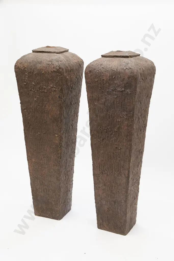 A Pair Of Rare Philip Luxton Large Sculptural Vases Image 1++