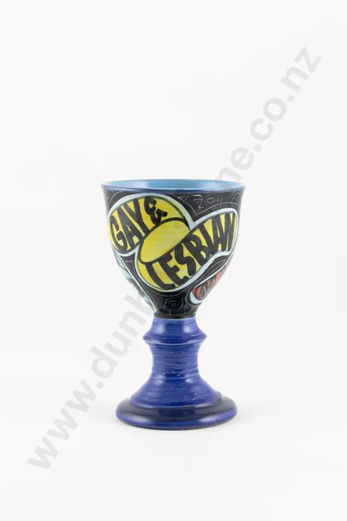 Warren Tippett Rare Mardi-Gra Goblet Image 1++