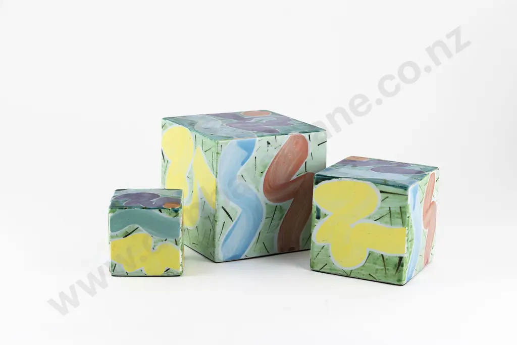 Warren Tippett Three Ceramic Cubes Image 1++