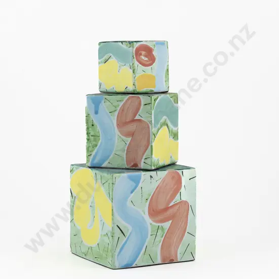 Warren Tippett Three Ceramic Cubes