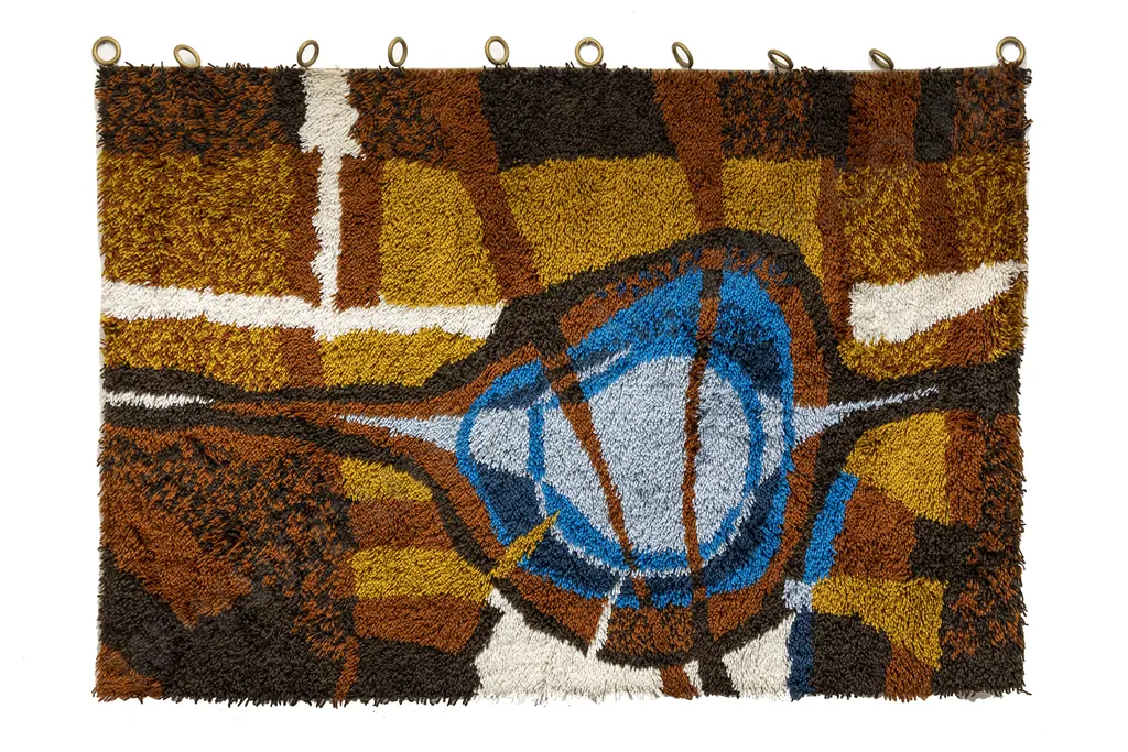A Large Impressive Scandinavian Wool Rug Image 1++