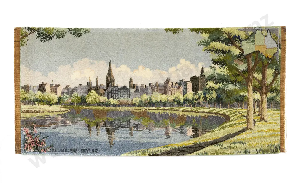 Feltex Carpets Rare Wool Rug Depicting Melbourne Image 1++