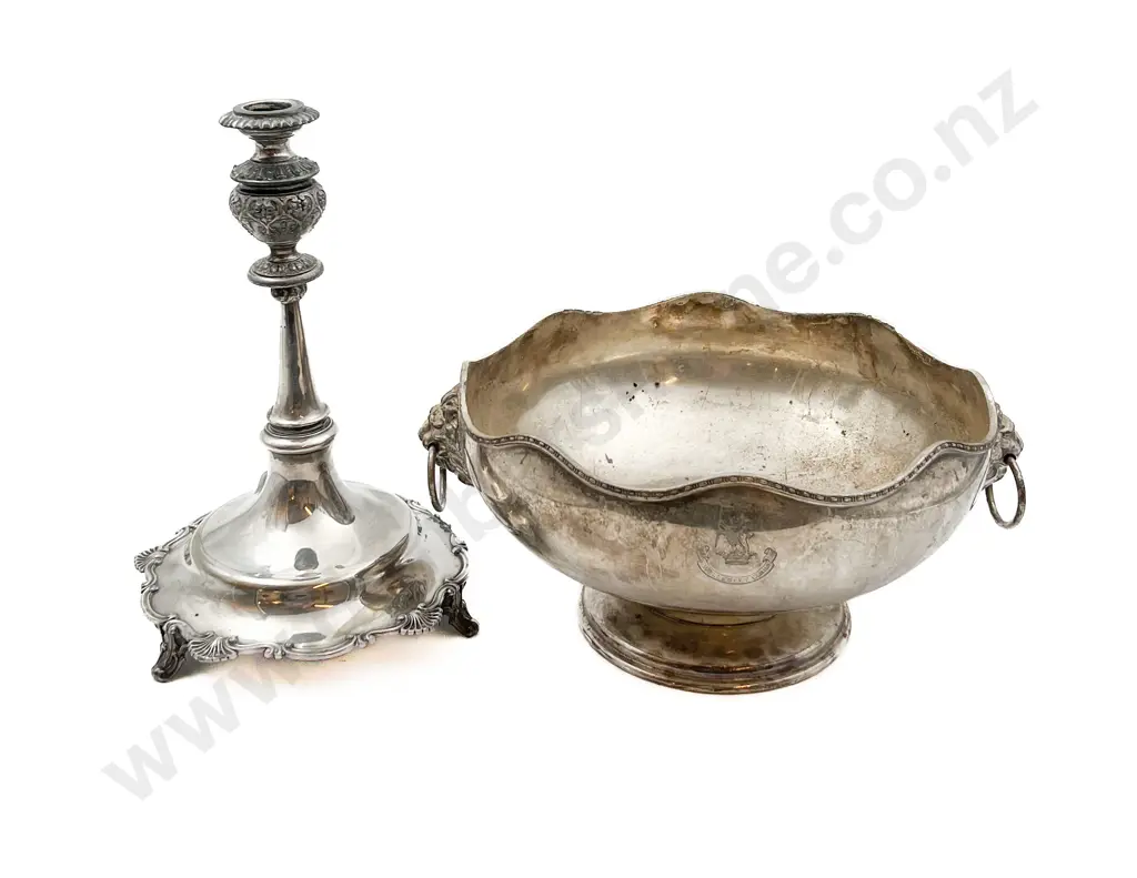 Plated Fruit Bowl Together with Candle Stick Image 1++