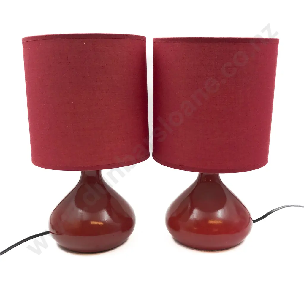Decorative Comport and Platter Together with Pair of Lamps Image 1++