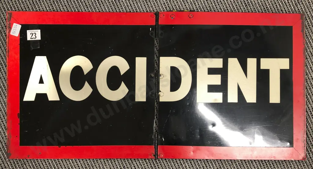 Vintage Folding Accident Sign Image 1++