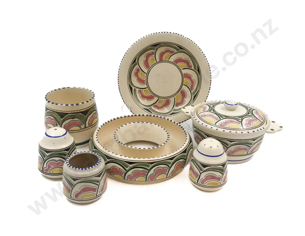 Seven Pieces of Devon Pottery Image 1++