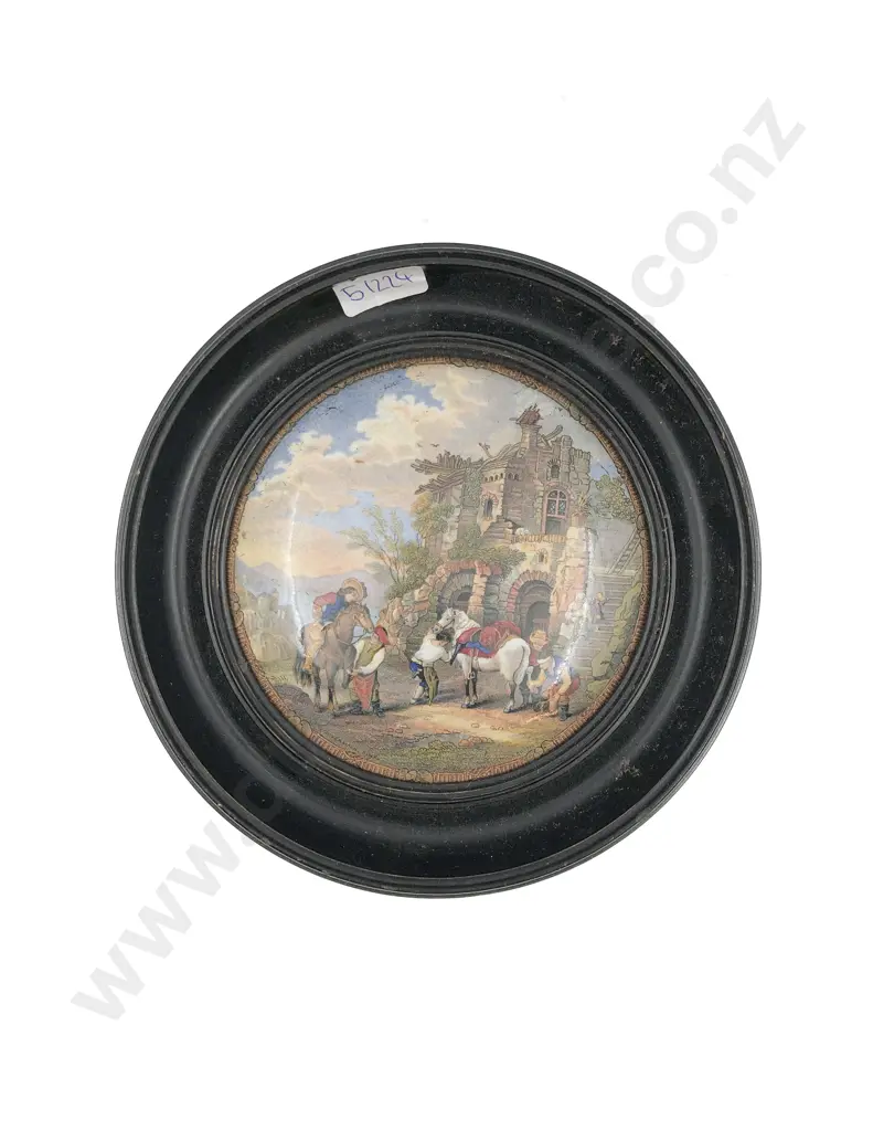Framed Vict Pratt Ware Pot Lid Image 1++