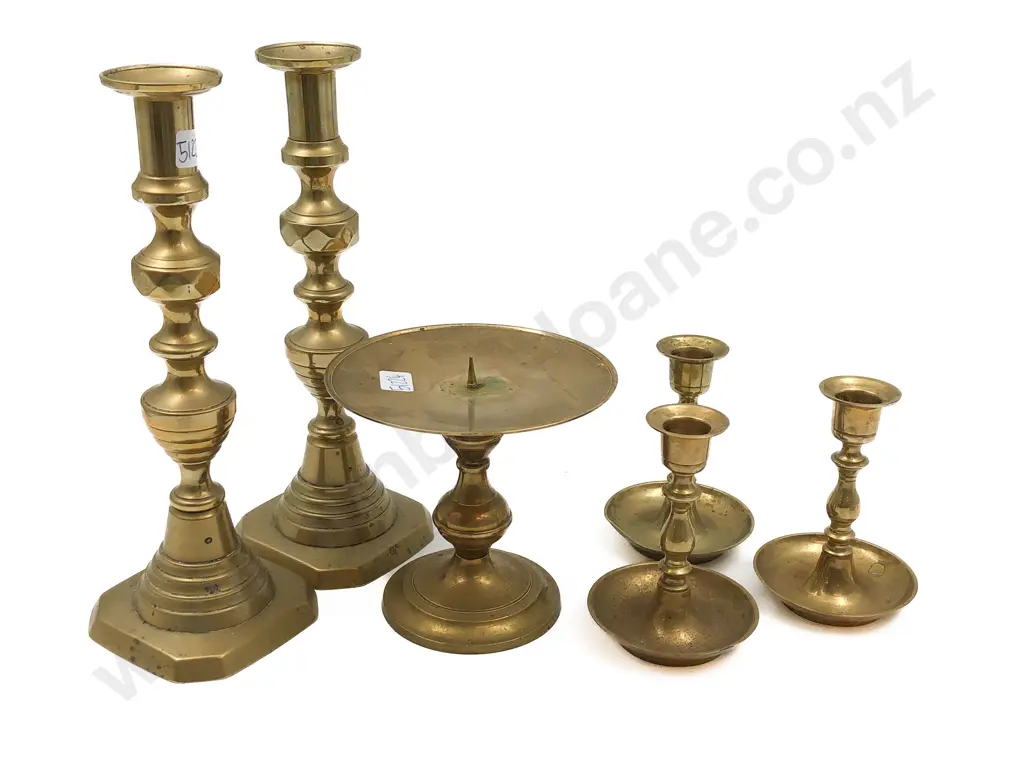 Quantity of Assorted Brassware Incl Candlesticks Image 1++