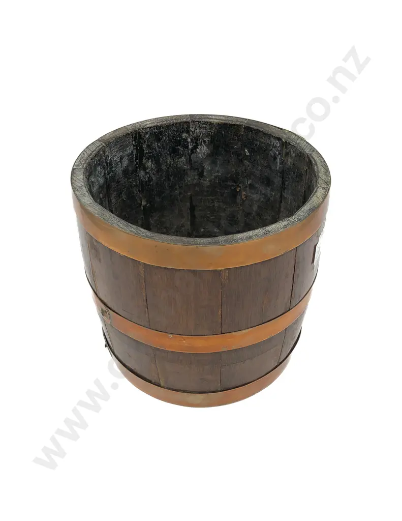 Brass Bound Oak Bucket Image 1++