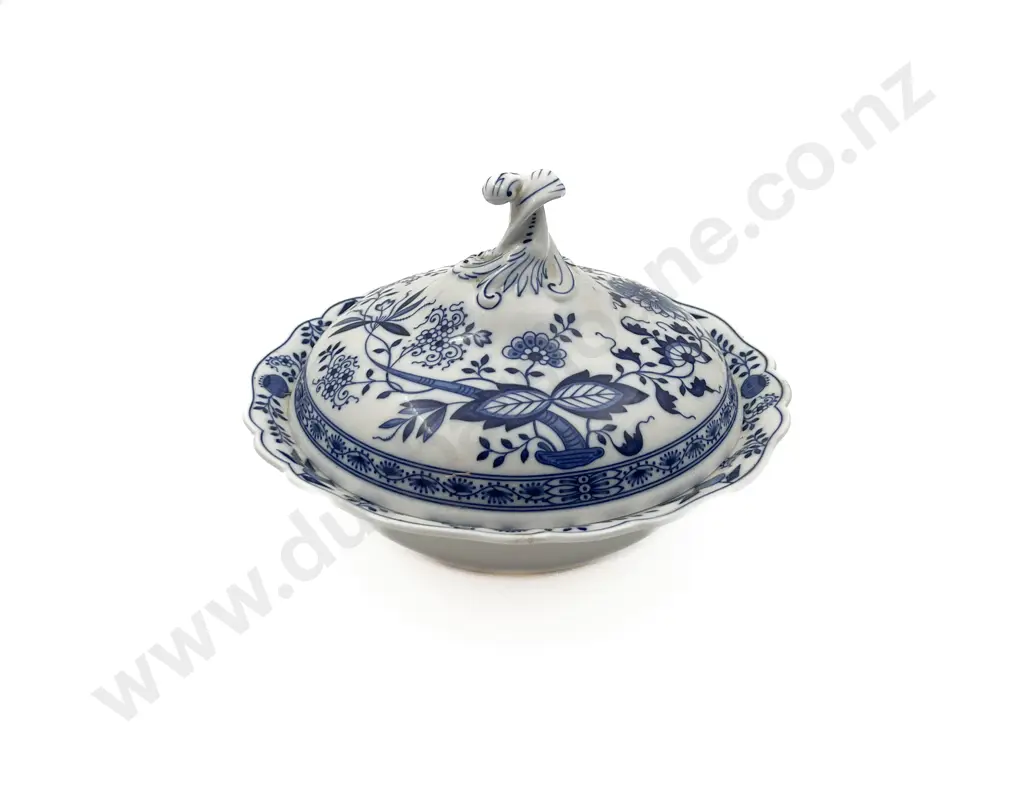 Hutschenreuther Blue & White Lidded Serving Dish Image 1++