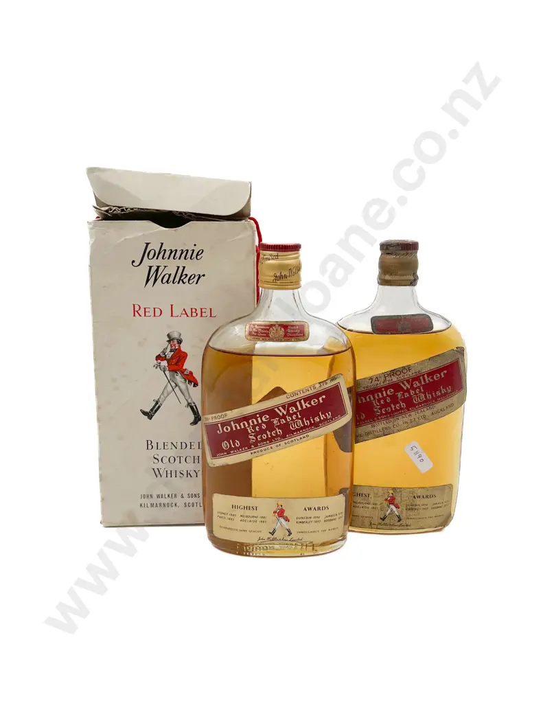 Two Johnnie Walker Hip Flask Bottles Image 1++
