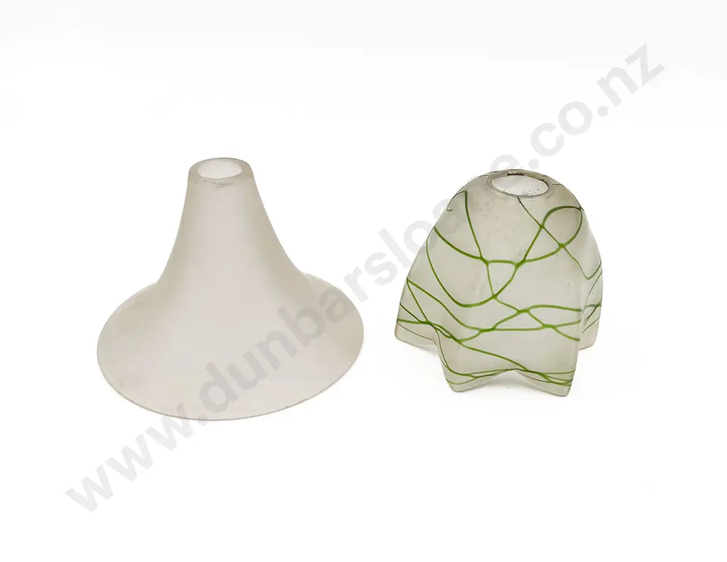 Two Victorian Glass Shades Image 1++