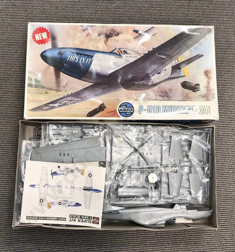 Boxed Airfix P-51D Mustang Model Kitset  24th Scale Image 1++