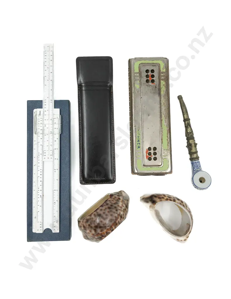 Small Qty of Assorted Including Hohner Harmonica and Sea Shell Napkin Rings Image 1++