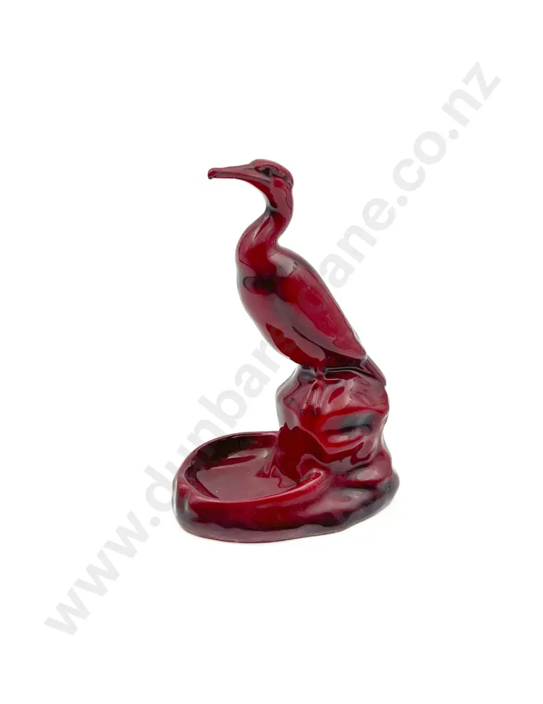 RD Flambe Crane Pin Dish (repair to beak) Image 1++