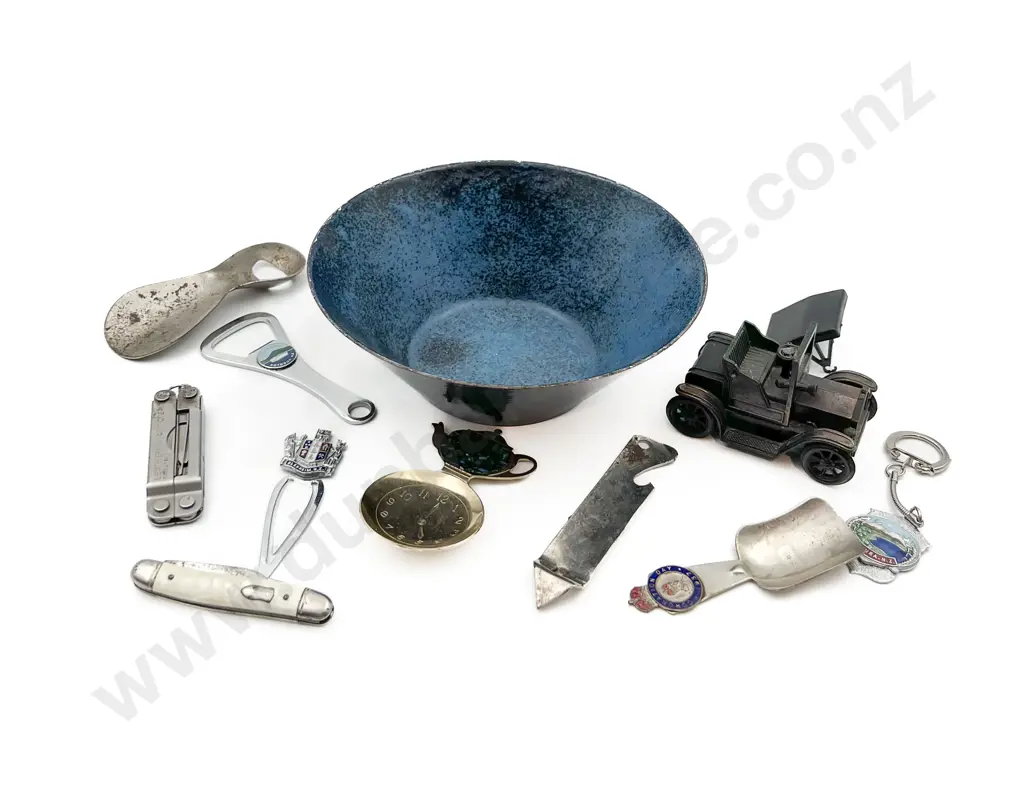 Assorted Napkin Rings and Souvenir Ware & Two Bowls Image 1++