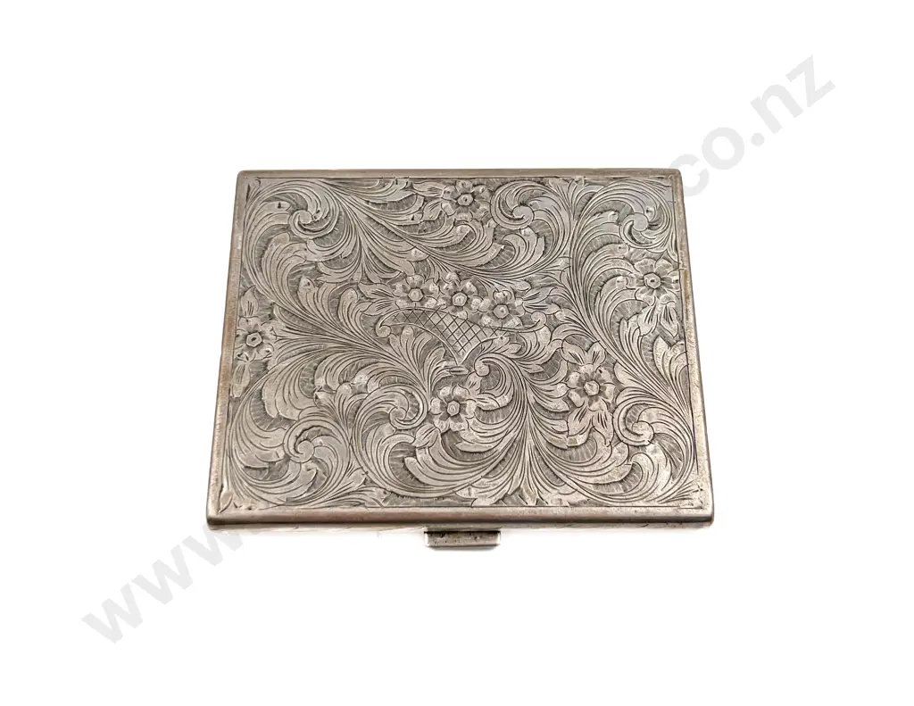Sterling Silver Cigarette Case Image 1++