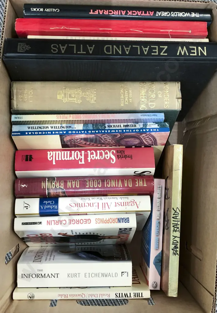 Box of Books Including NZ Reference Image 1++