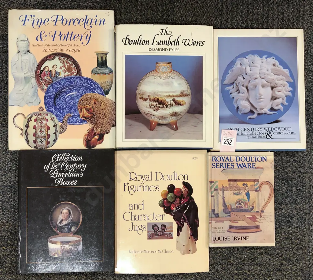 Six Antique Porcelain Reference Volumes Image 1++