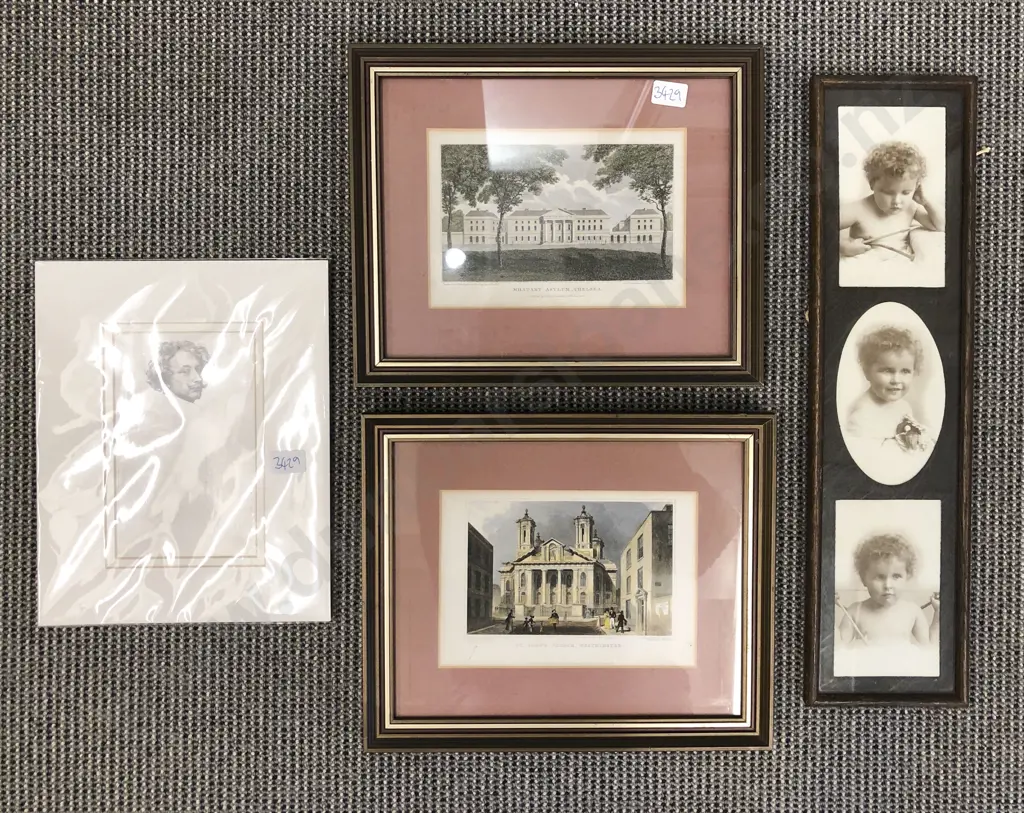 Two framed Historical Prints together with Photo Frame and Loose Print Image 1++