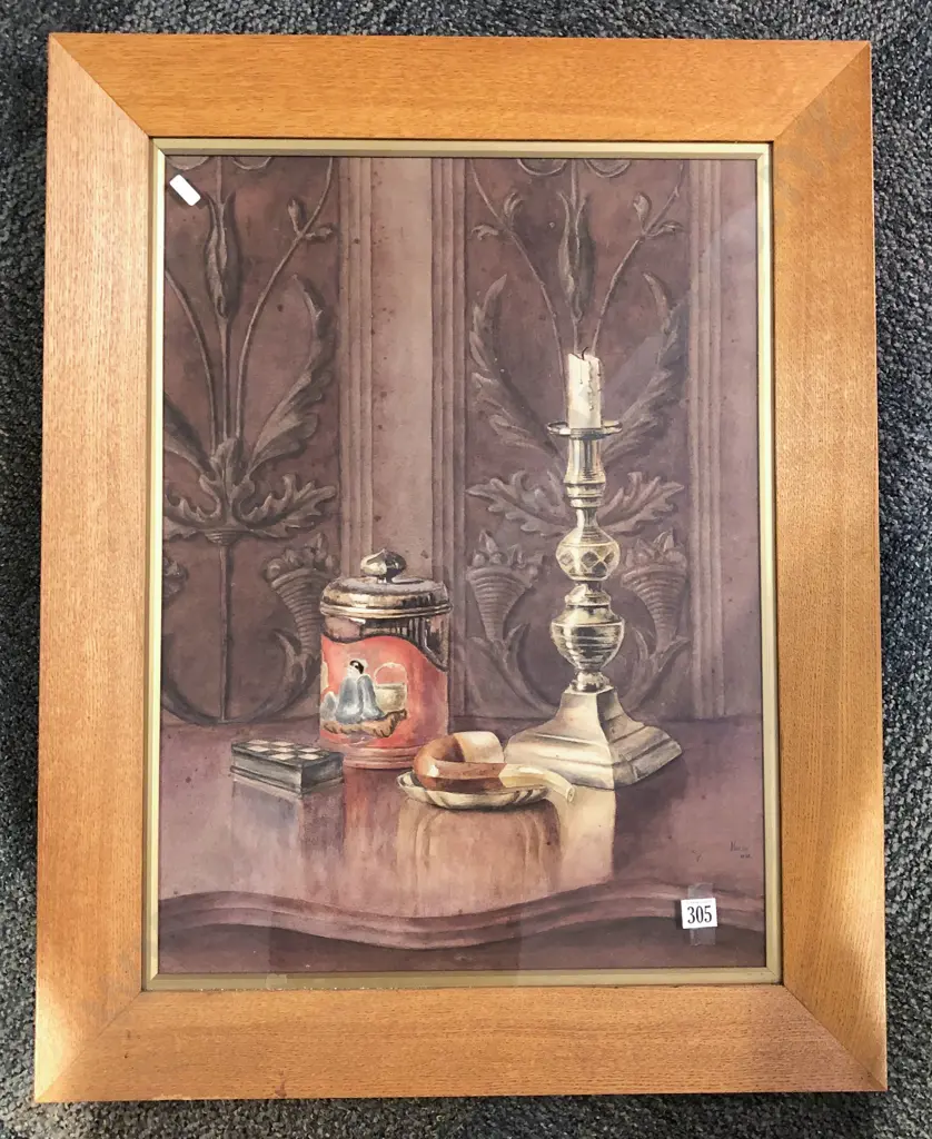 Watercolour Still Life Signed Martin c1928 Image 1++