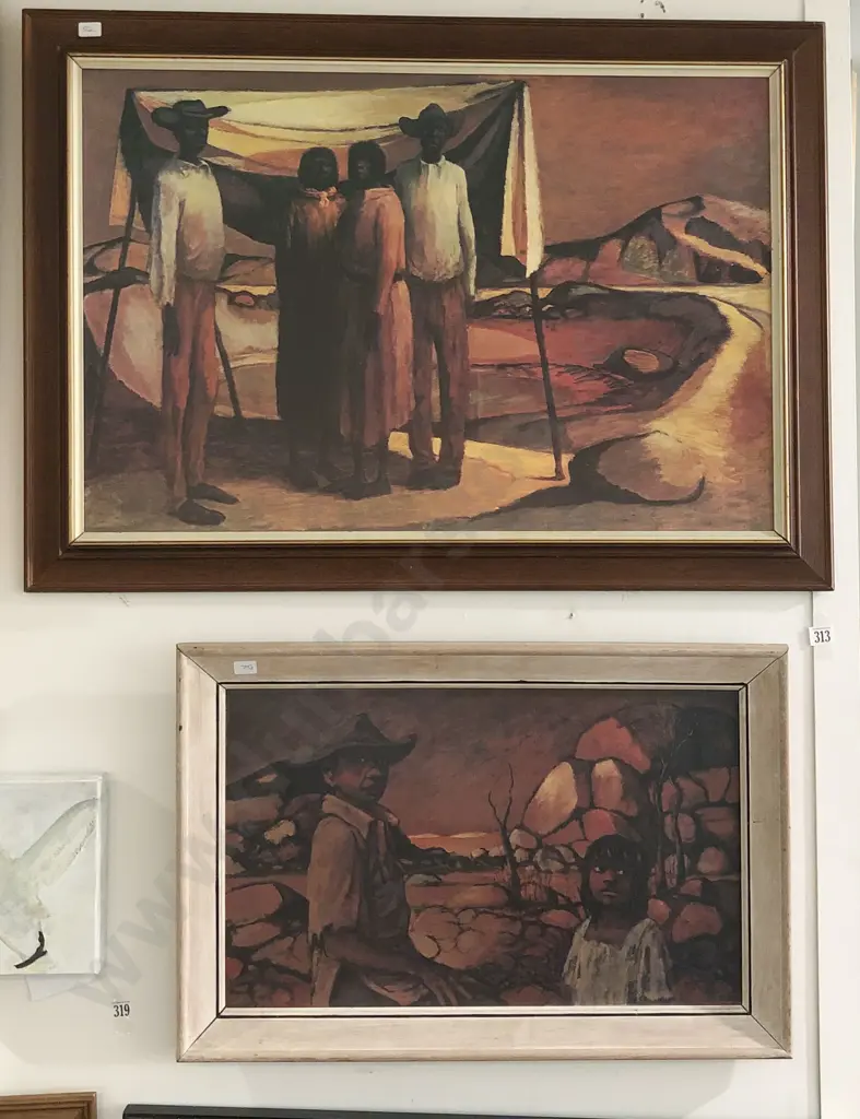 Two Russell Drysdale Framed Prints Image 1++