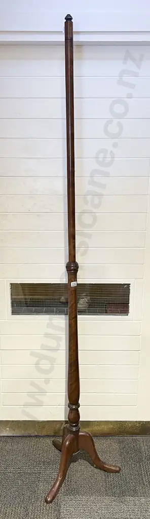 Mahogany Turned Pole on Tripod Base Image 1++