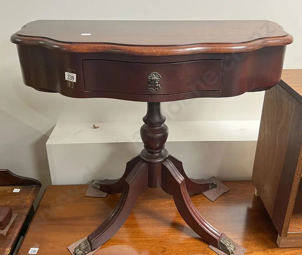 Single Drawer Mahogany Hall Table Image 1++