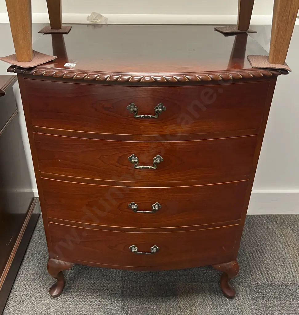 Mahogany Four Drawer Chest of Drawers Image 1++