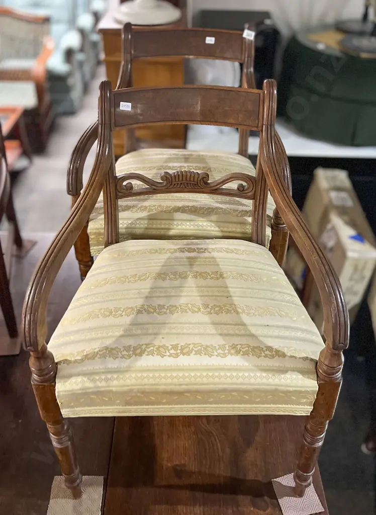 Pair of Regency Mahogany Carvers Image 1++