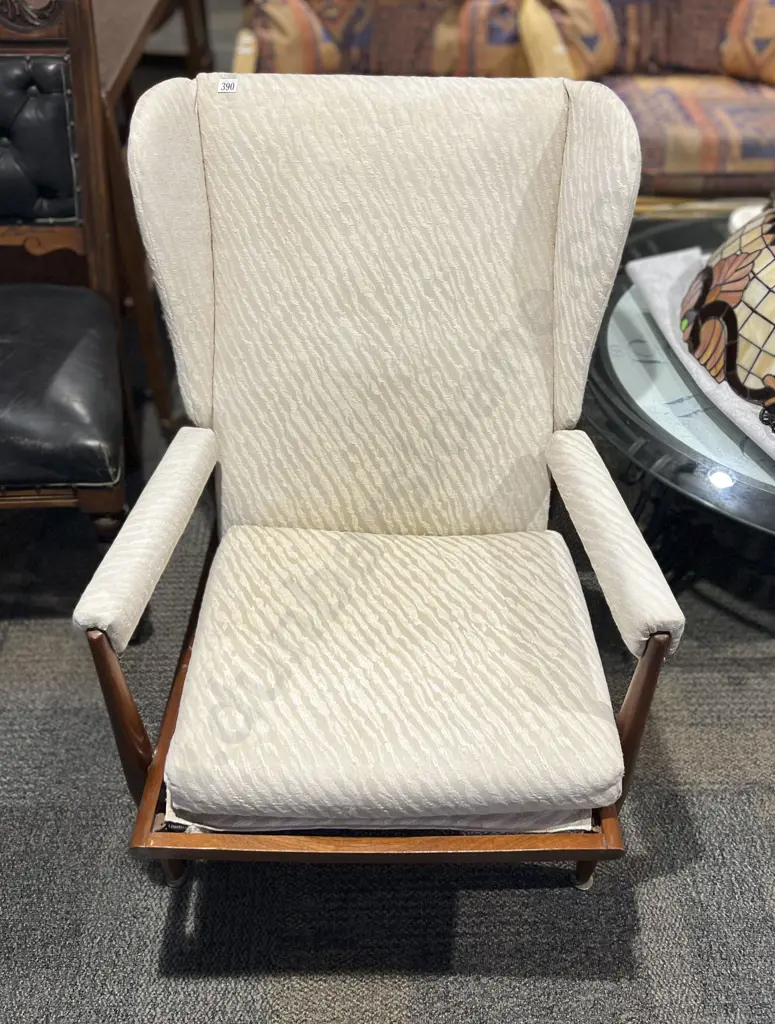 Mid Century Wing Back Armchair Image 1++