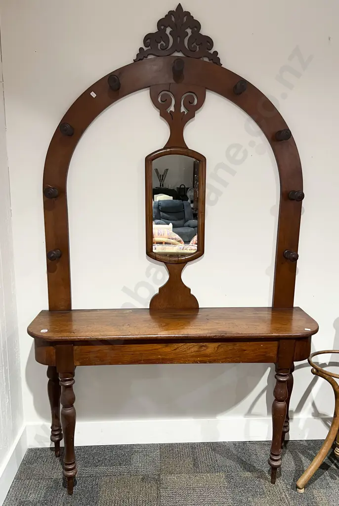 Late Victorian Mirrored Hall Stand Image 1++