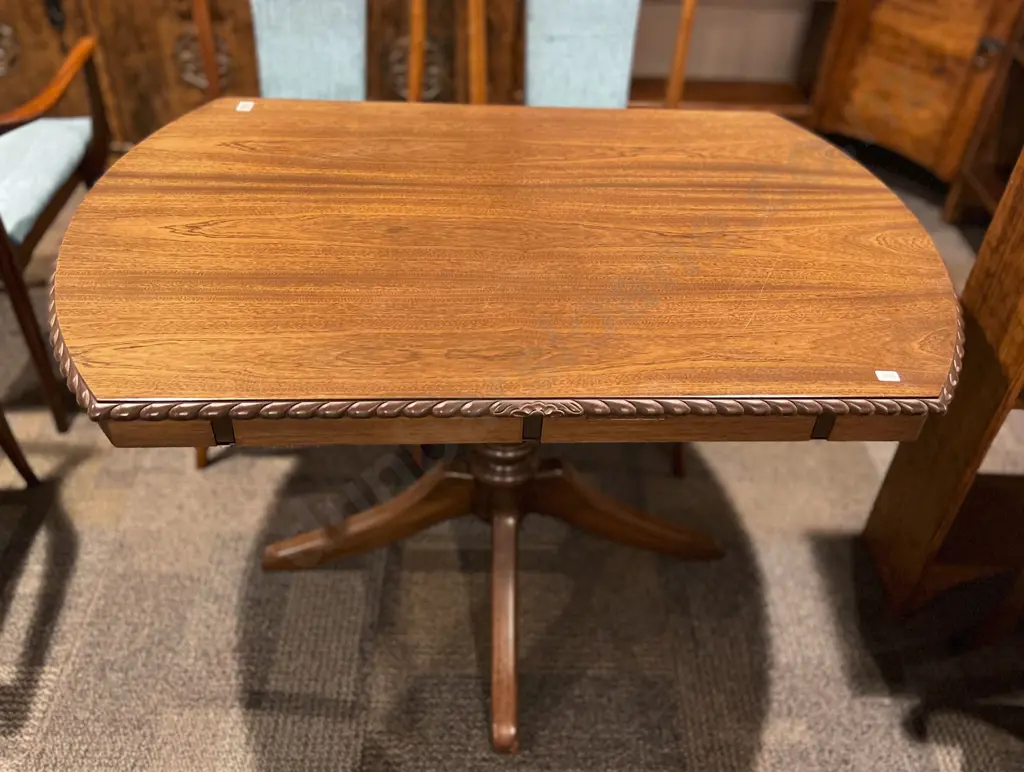 Mahogany Drop Leaf Dining Table & Four Chairs Image 1++
