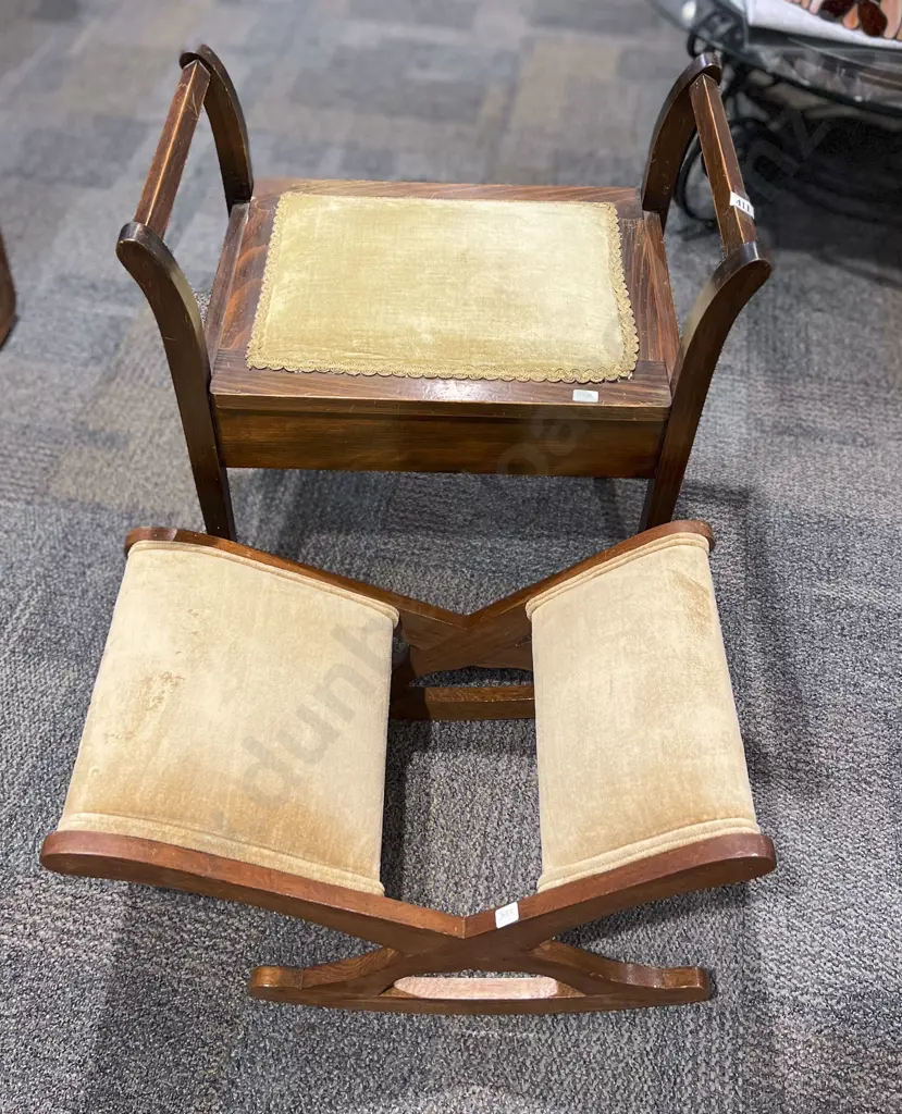 Piano Stool & Footstool Image 1++