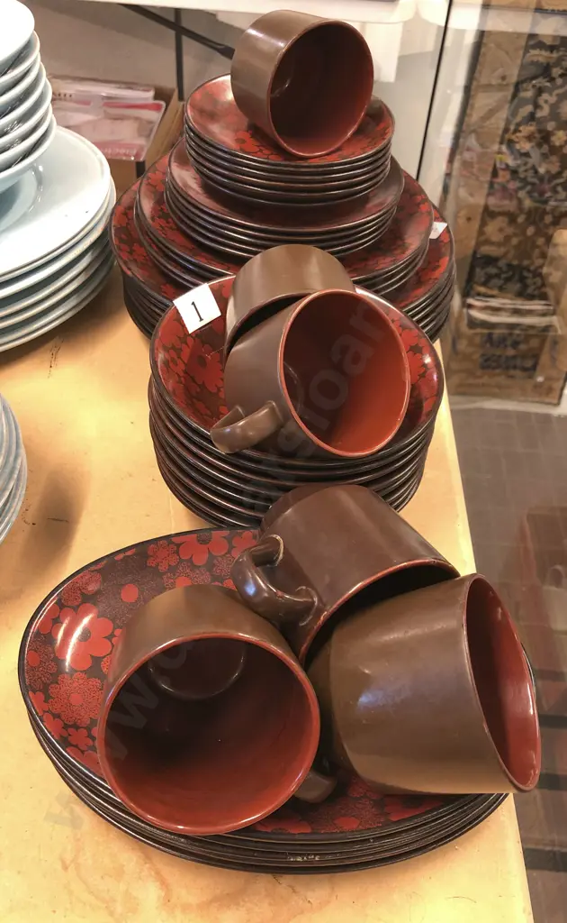 Qty of Crown Lynn "Echo" Pattern Dinner China Image 1++