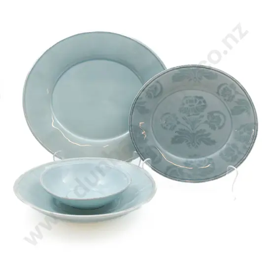 Qty of French Country Connections Blue Glazed Dinner China