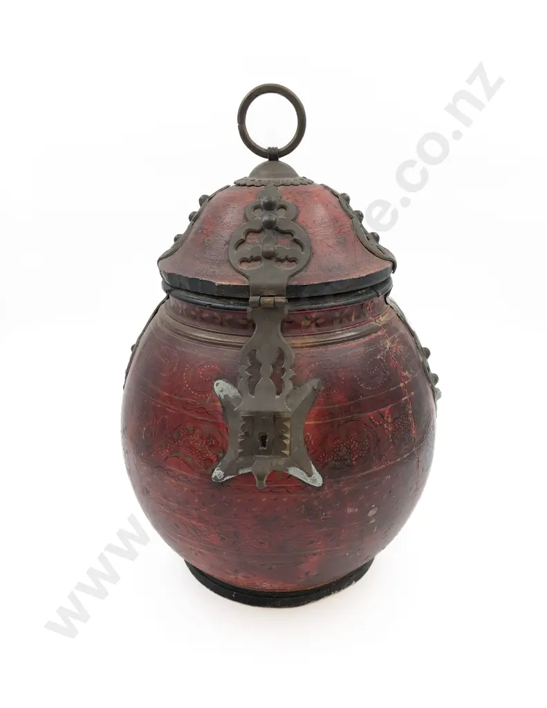 Chinese Metal Bound Vase and Cover (faults) Image 1++
