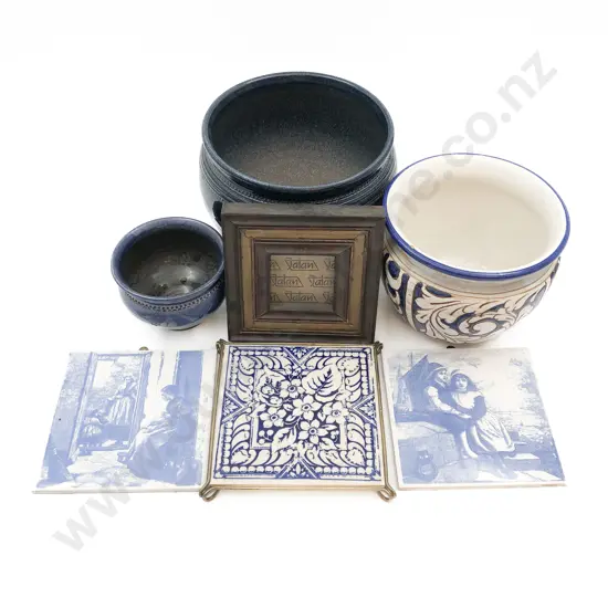 Small Qty of Assorted Including Pots and Decorative Tiles etc