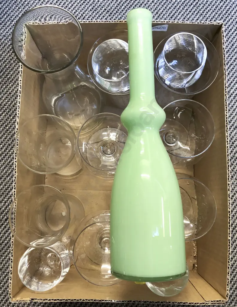 Box of Assorted Glassware Including Orrefors Image 1++