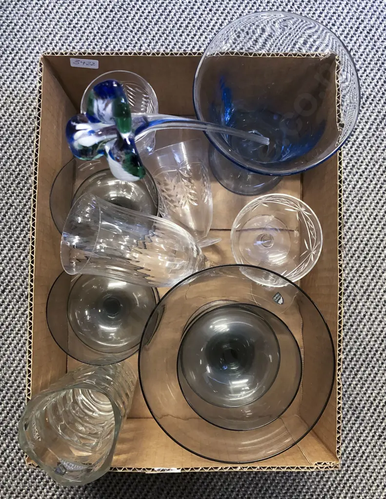 Box of Assorted Crystal and Glassware Image 1++